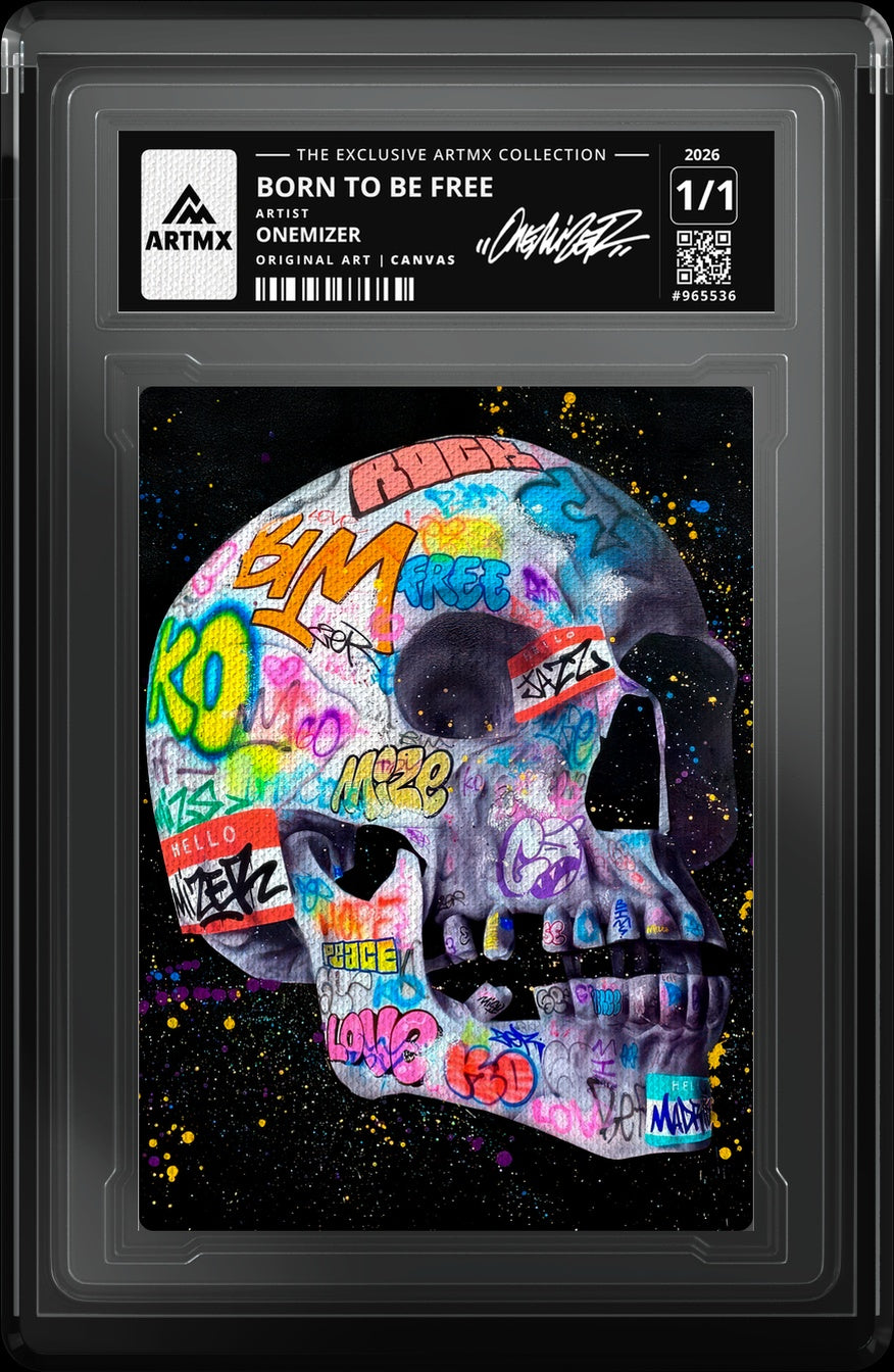 BORN TO BE FREE by Onemizer (Canvas / Vaulted) — close-up