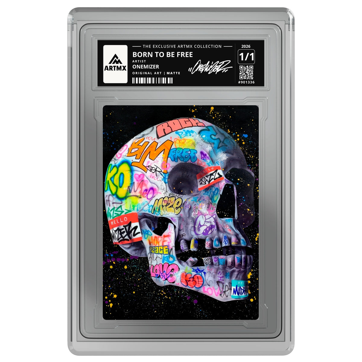 BORN TO BE FREE by Onemizer (Matte / Vaulted) — on white