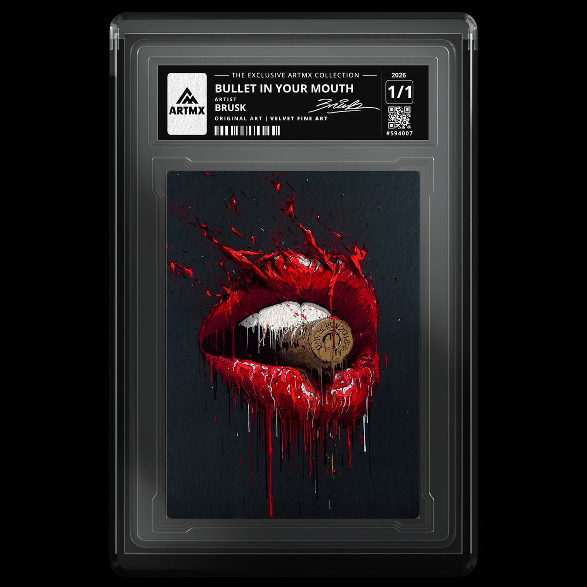 BULLET IN YOUR MOUTH by Brusk — Velvet Fine Art — front