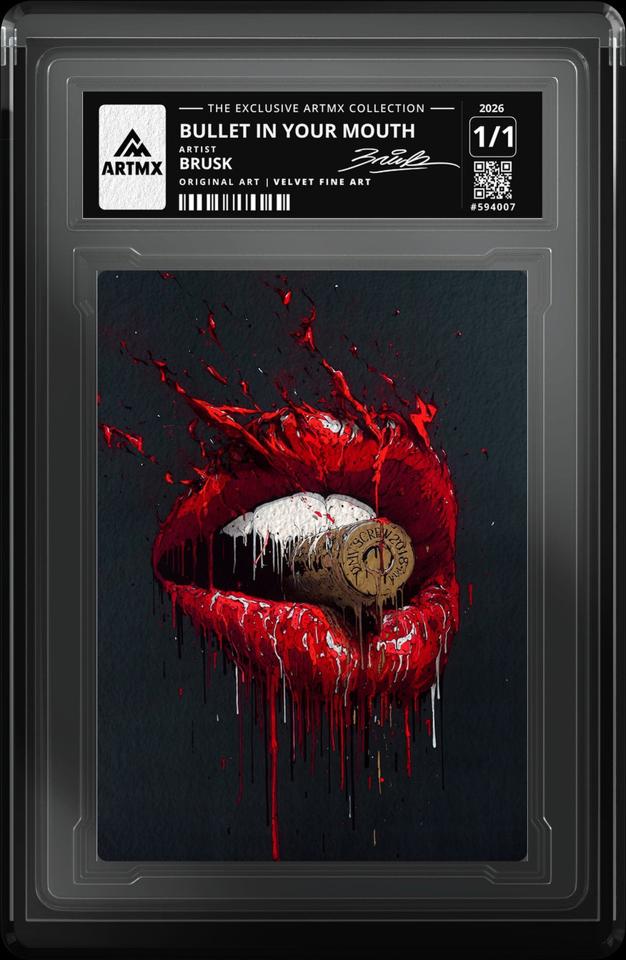 BULLET IN YOUR MOUTH by Brusk — Velvet Fine Art — close-up