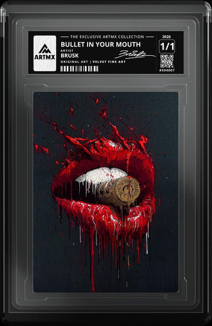 BULLET IN YOUR MOUTH by Brusk — Velvet Fine Art — close-up