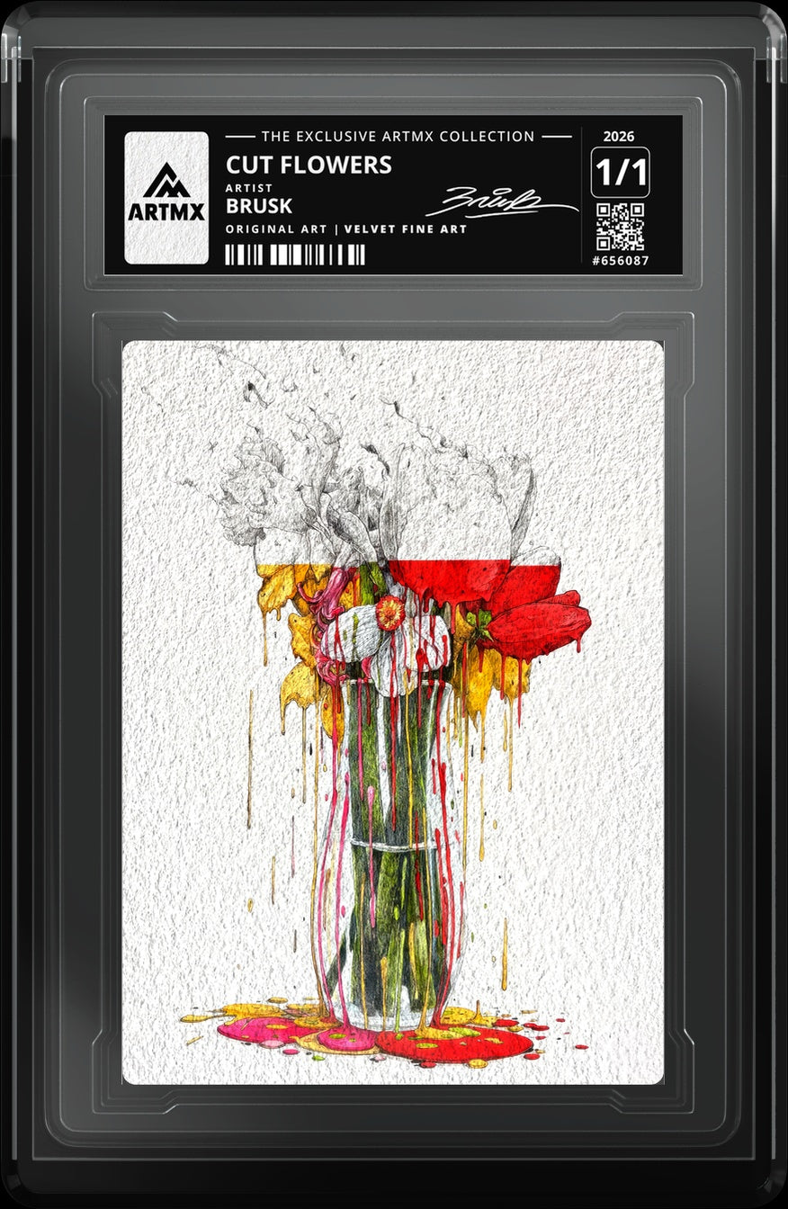 CUT FLOWERS by Brusk — Velvet Fine Art — close-up