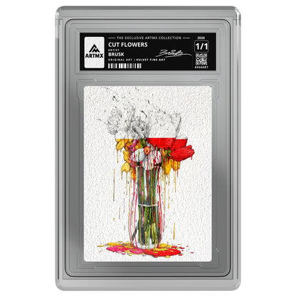 CUT FLOWERS by Brusk — Velvet Fine Art — on white