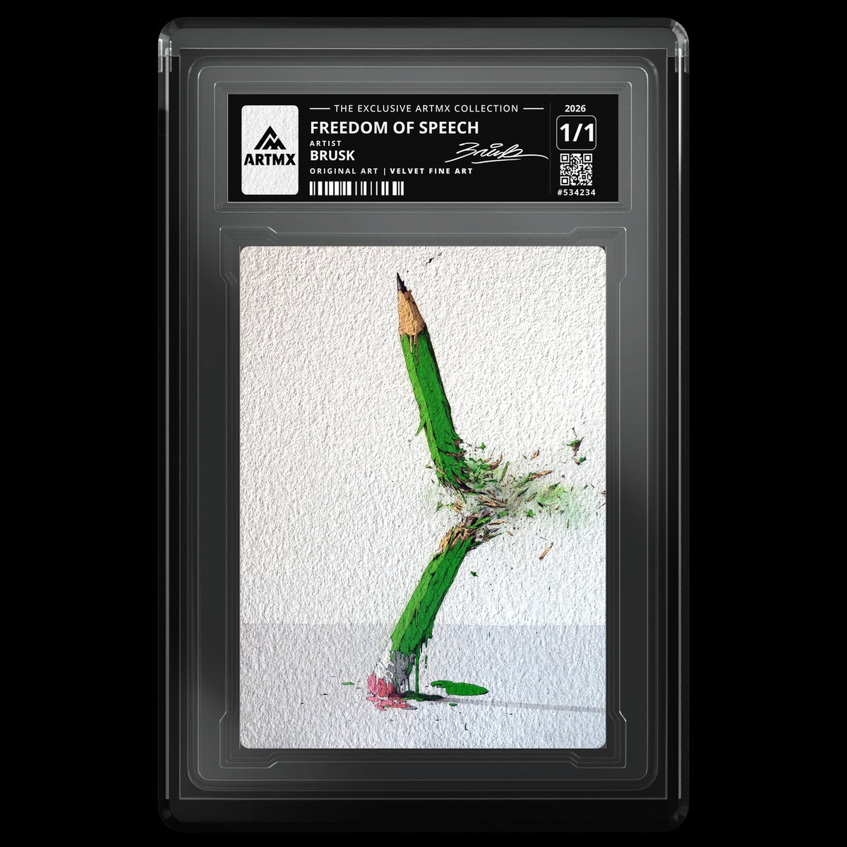 FREEDOM OF SPEECH by Brusk — Velvet Fine Art — front