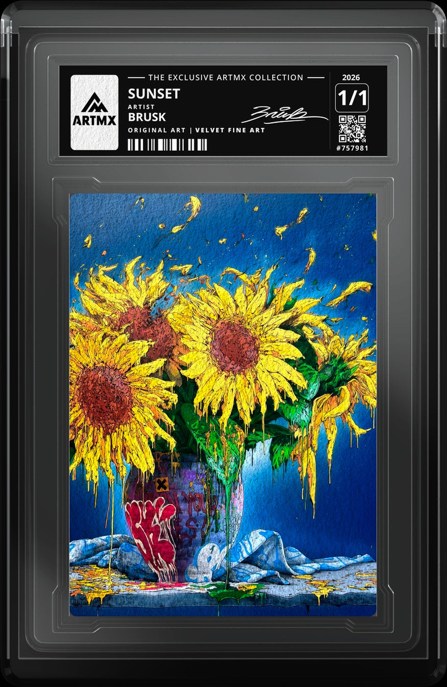 SUNSET by Brusk — Velvet Fine Art — close-up
