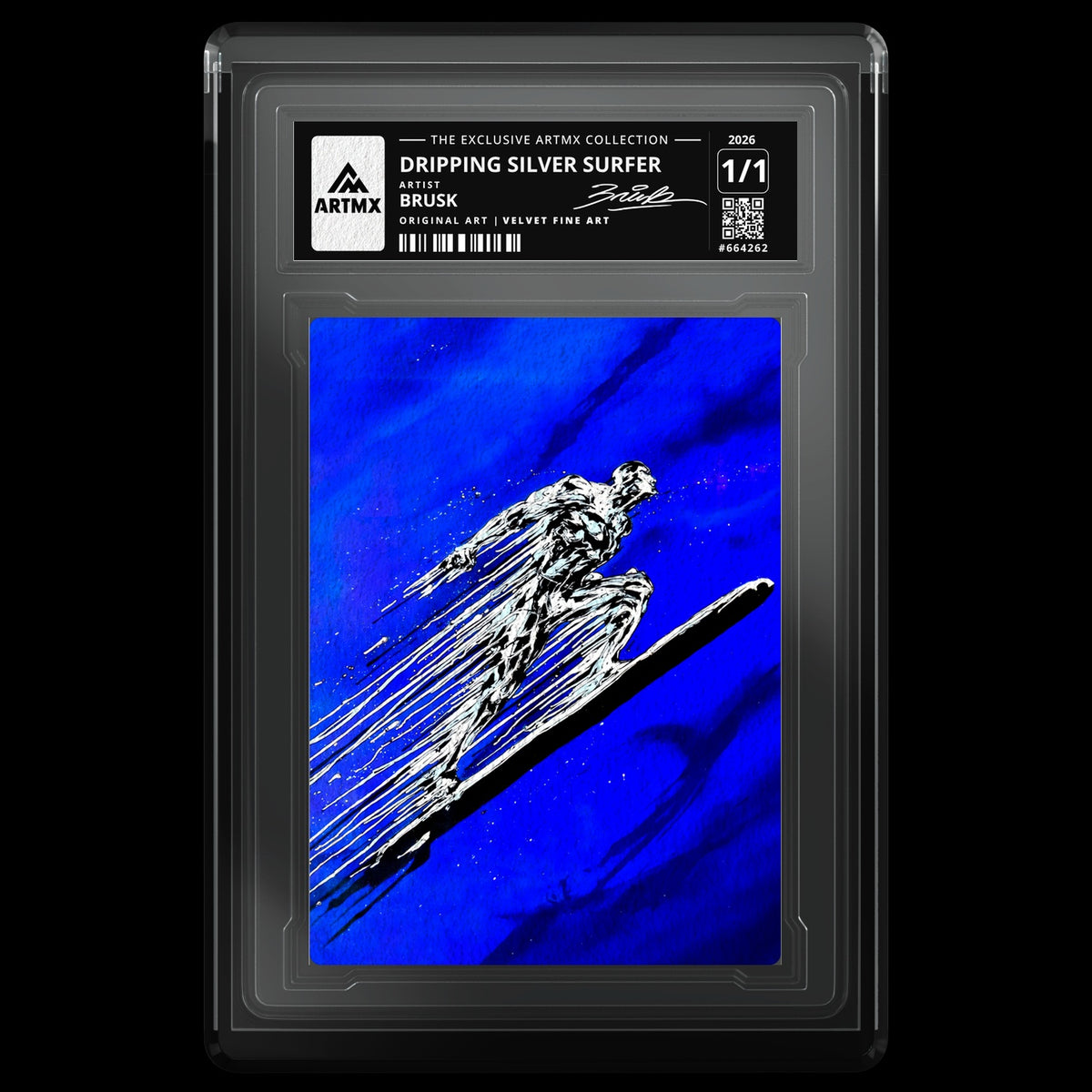 DRIPPING SILVER SURFER by Brusk — Velvet Fine Art — front
