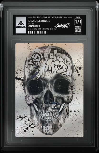 DEAD SERIOUS by Onemizer (Metal Chrome / Vaulted) — close-up