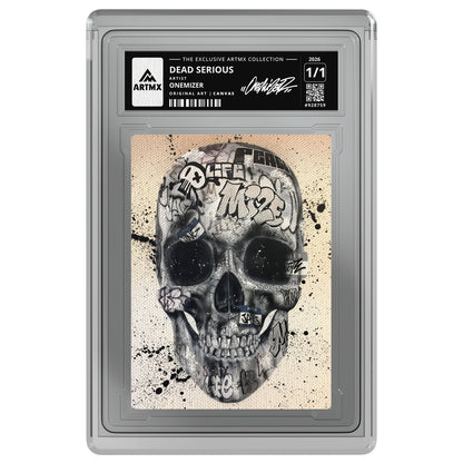 DEAD SERIOUS by Onemizer (Canvas / Vaulted) — on white