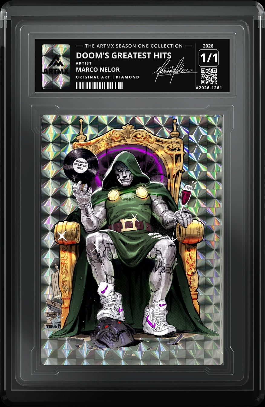 DOOM'S GREATEST HITS by Marco Nelor (Diamond / Vaulted) — close-up