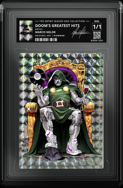 DOOM'S GREATEST HITS by Marco Nelor (Diamond / Vaulted) — close-up