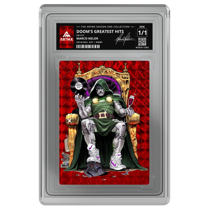DOOM'S GREATEST HITS by Marco Nelor (Ruby / Vaulted) — on white