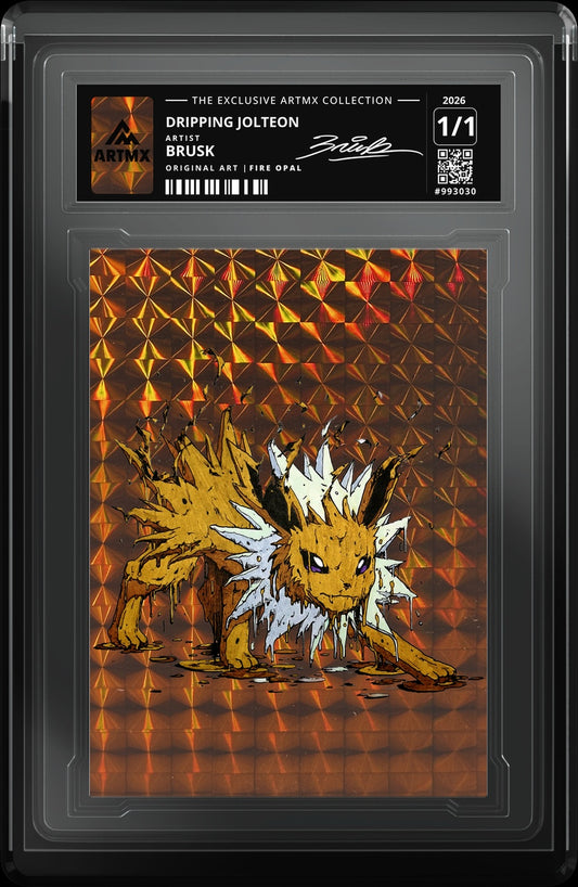 DRIPPING JOLTEON by Brusk — Fire Opal — close-up