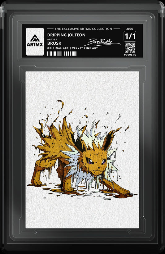 DRIPPING JOLTEON by Brusk — Velvet Fine Art — close-up