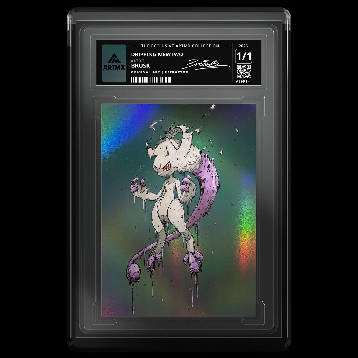 DRIPPING MEWTWO by Brusk — Refractor — front