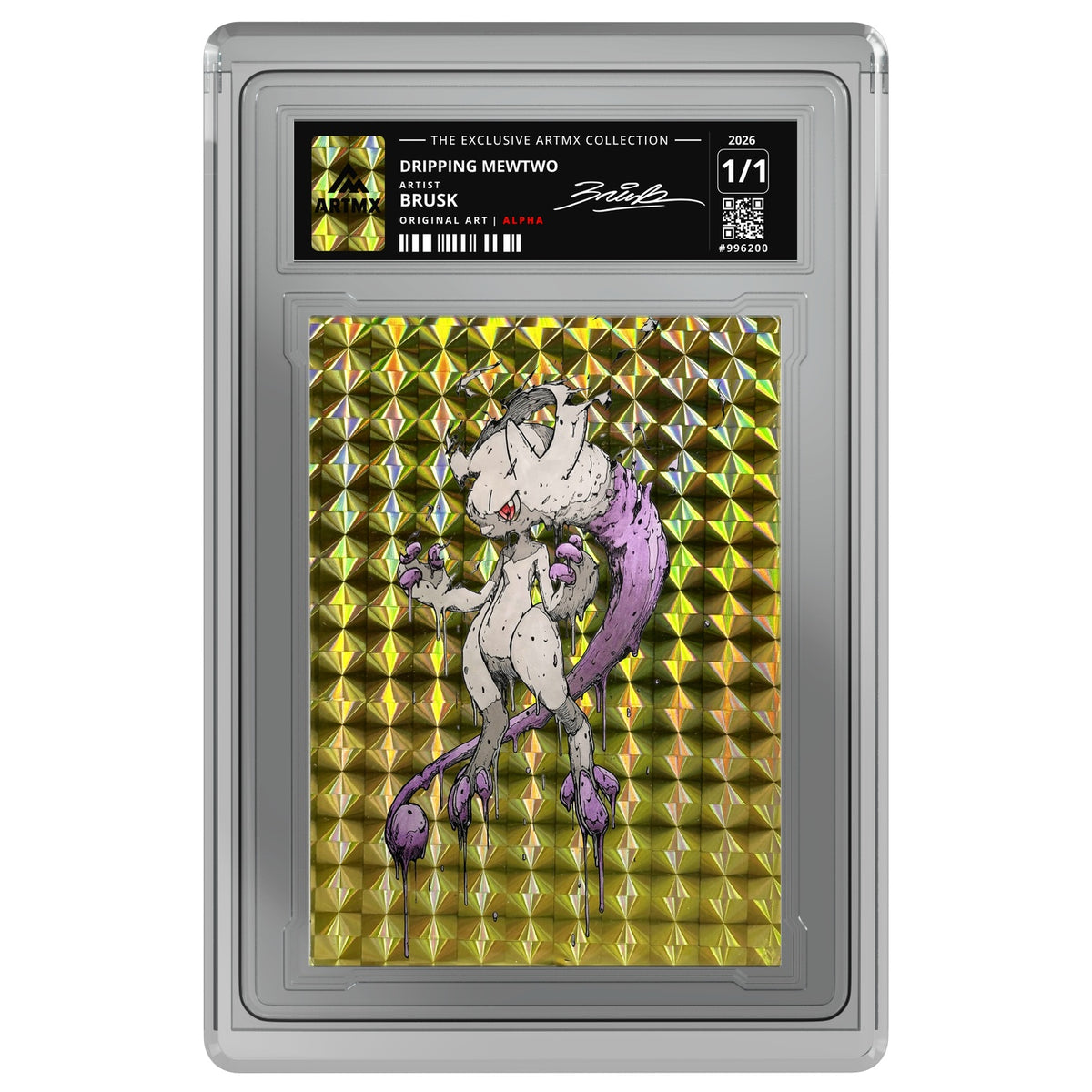 DRIPPING MEWTWO by Brusk — ALPHA — on white