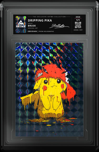 DRIPPING PIKA by Brusk — Obsidian — close-up