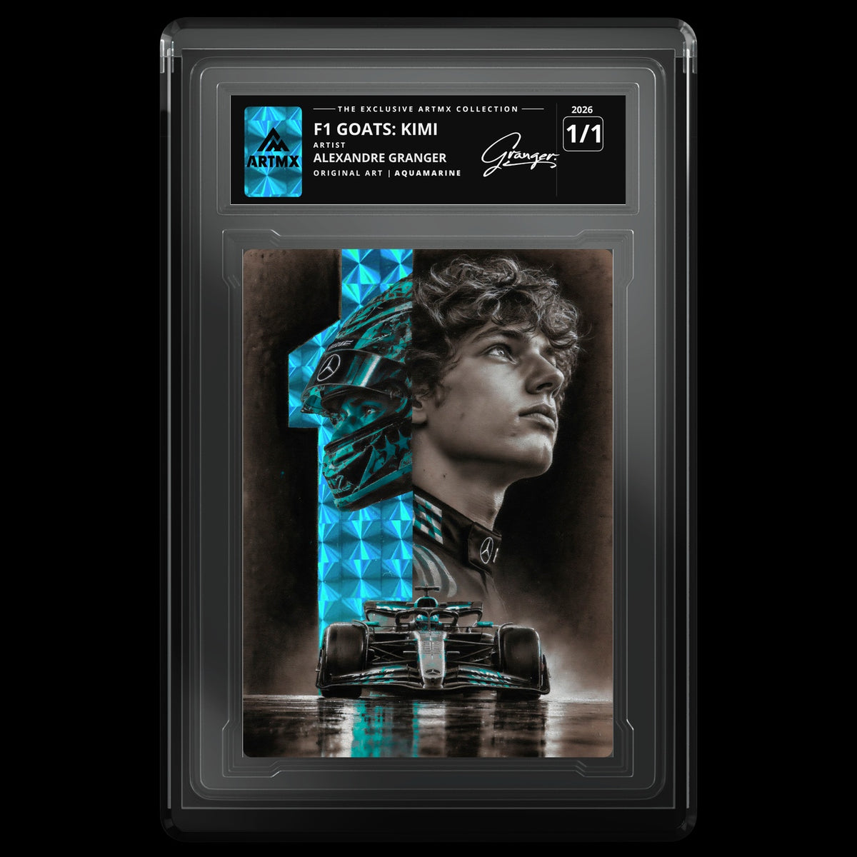 F1 GOATS: KIMI by Alexandre Granger (Aquamarine / Vaulted) — front