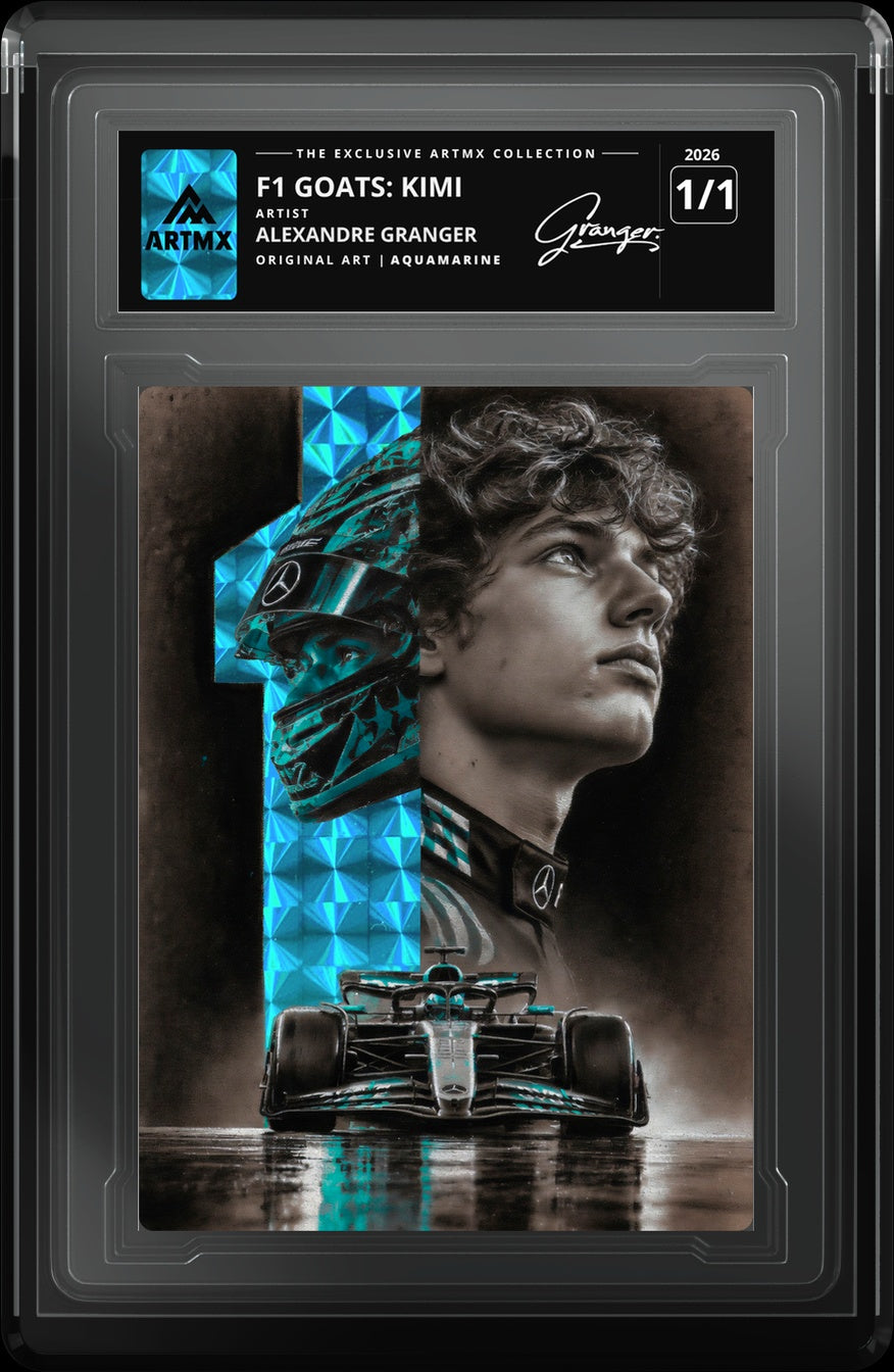 F1 GOATS: KIMI by Alexandre Granger (Aquamarine / Vaulted) — close-up