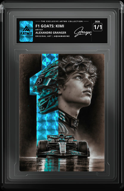 F1 GOATS: KIMI by Alexandre Granger (Aquamarine / Vaulted) — close-up