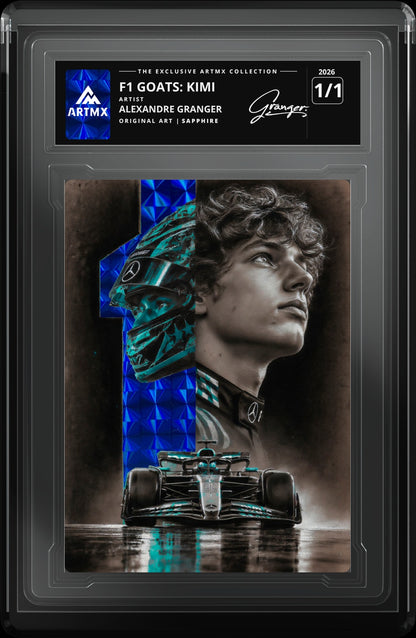 F1 GOATS: KIMI by Alexandre Granger (Sapphire / Vaulted) — close-up