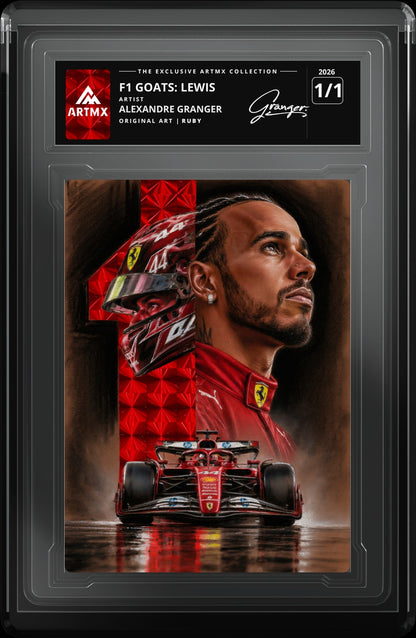 F1 GOATS: LEWIS by Alexandre Granger (Ruby / Vaulted) — close-up