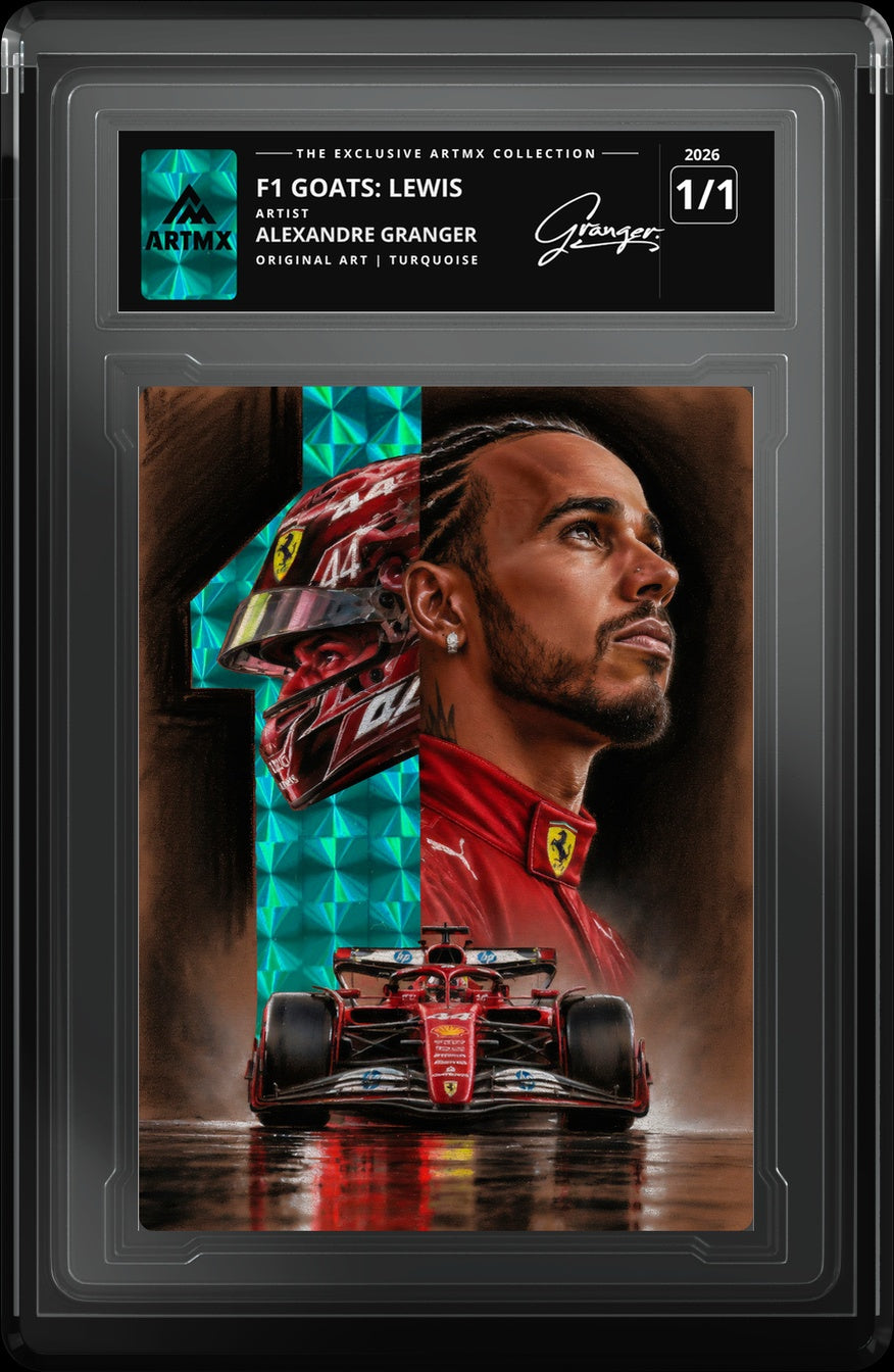 F1 GOATS: LEWIS by Alexandre Granger (Turquoise / Vaulted) — close-up