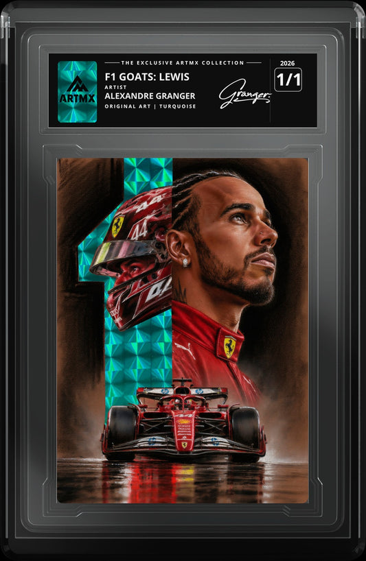 F1 GOATS: LEWIS by Alexandre Granger (Turquoise / Vaulted) — close-up