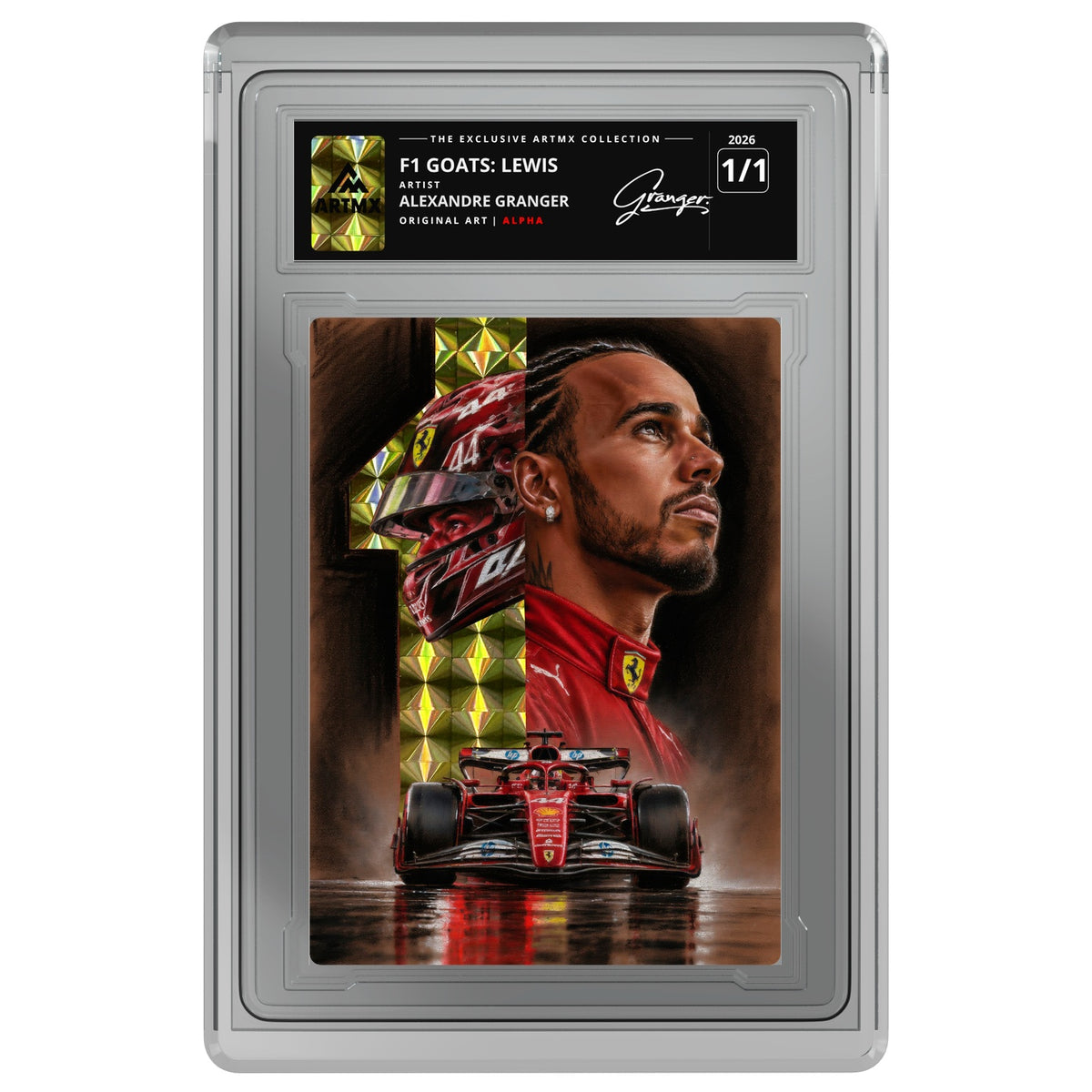 F1 GOATS: LEWIS by Alexandre Granger (Alpha / Vaulted) — on white