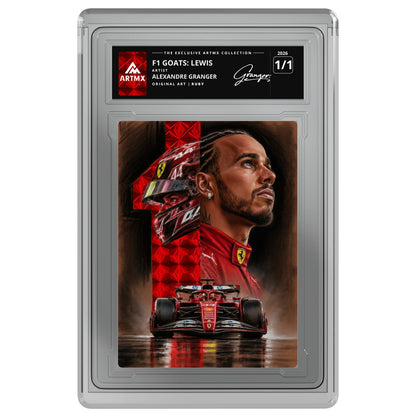 F1 GOATS: LEWIS by Alexandre Granger (Ruby / Vaulted) — on white