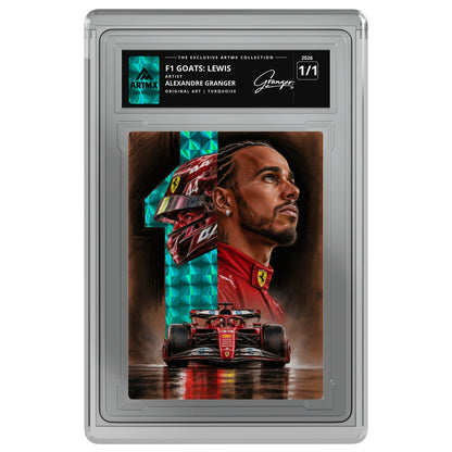F1 GOATS: LEWIS by Alexandre Granger (Turquoise / Vaulted) — on white