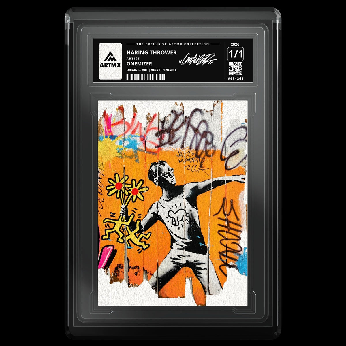 HARING THROWER by Onemizer — Velvet Fine Art — front
