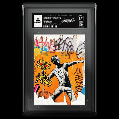 HARING THROWER by Onemizer — Velvet Fine Art — front