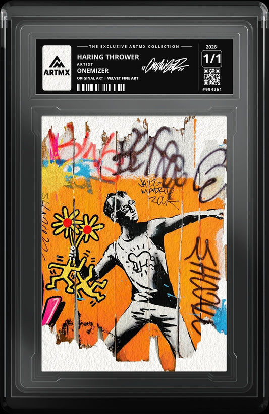 HARING THROWER by Onemizer — Velvet Fine Art — close-up