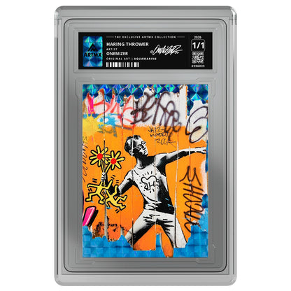 HARING THROWER by Onemizer — Aquamarine — on white