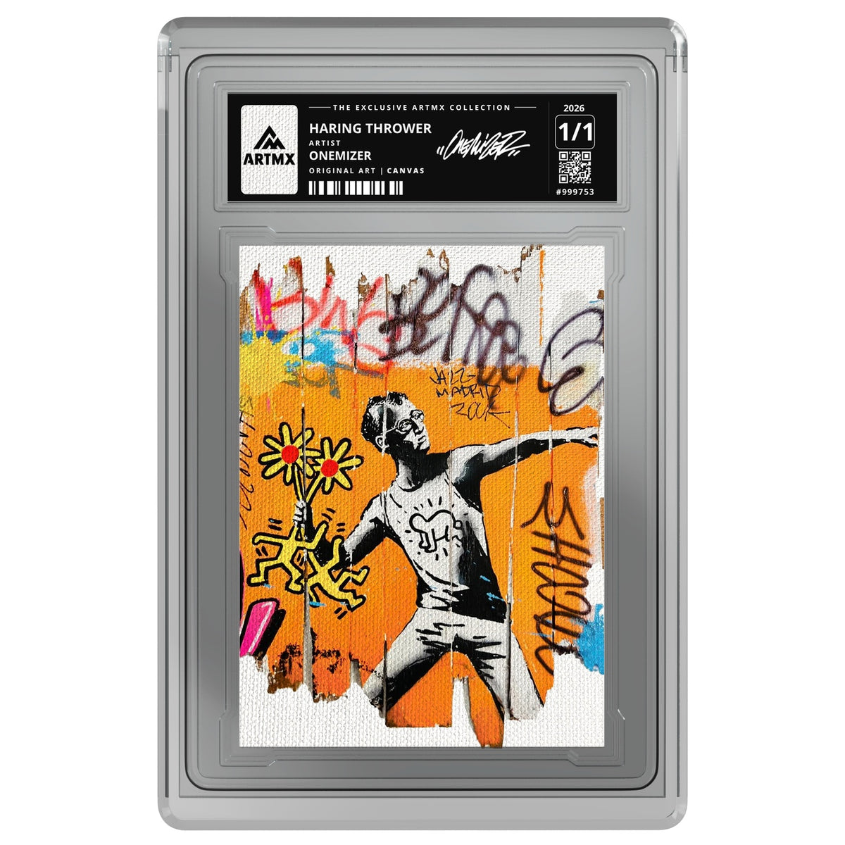 HARING THROWER by Onemizer — Canvas — on white