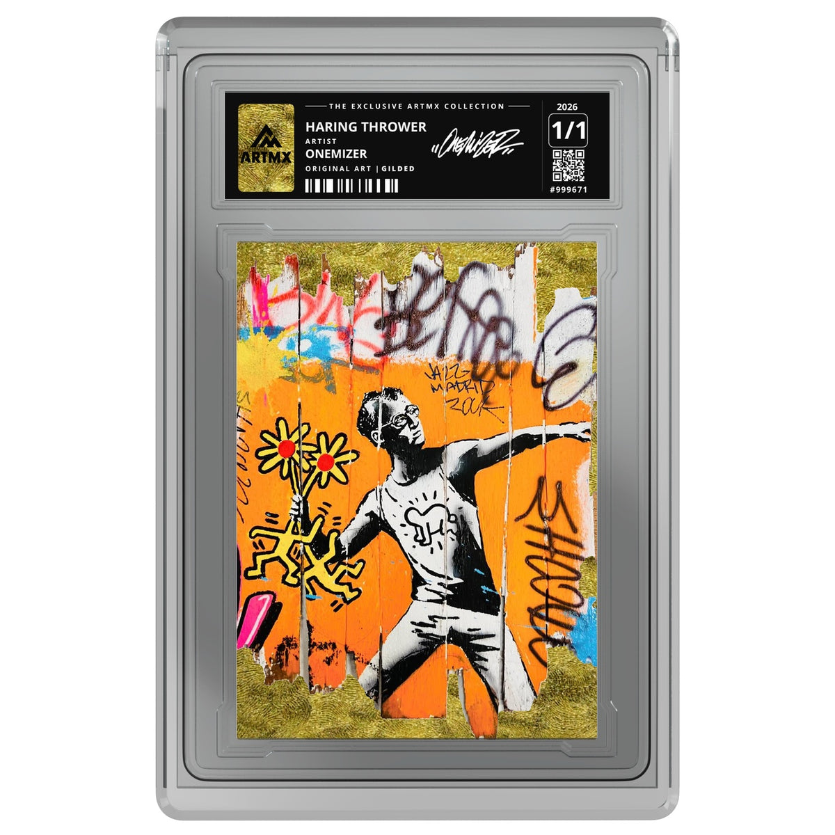 HARING THROWER by Onemizer — Gilded — on white