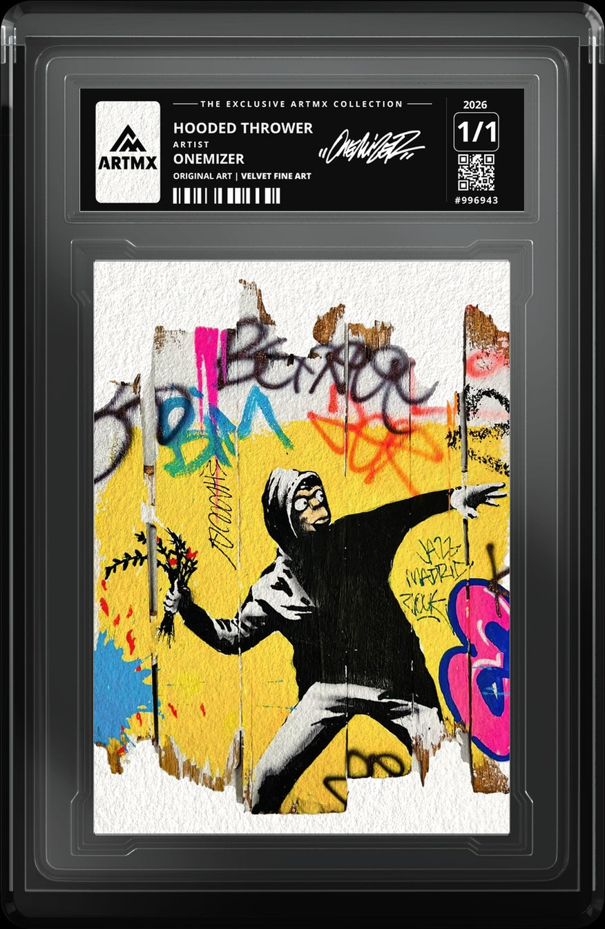HOODED THROWER by Onemizer — Velvet Fine Art — close-up