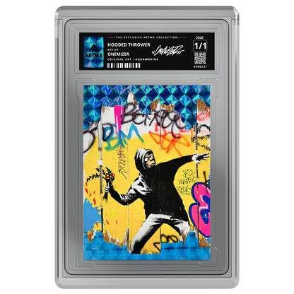 HOODED THROWER by Onemizer — Aquamarine — on white