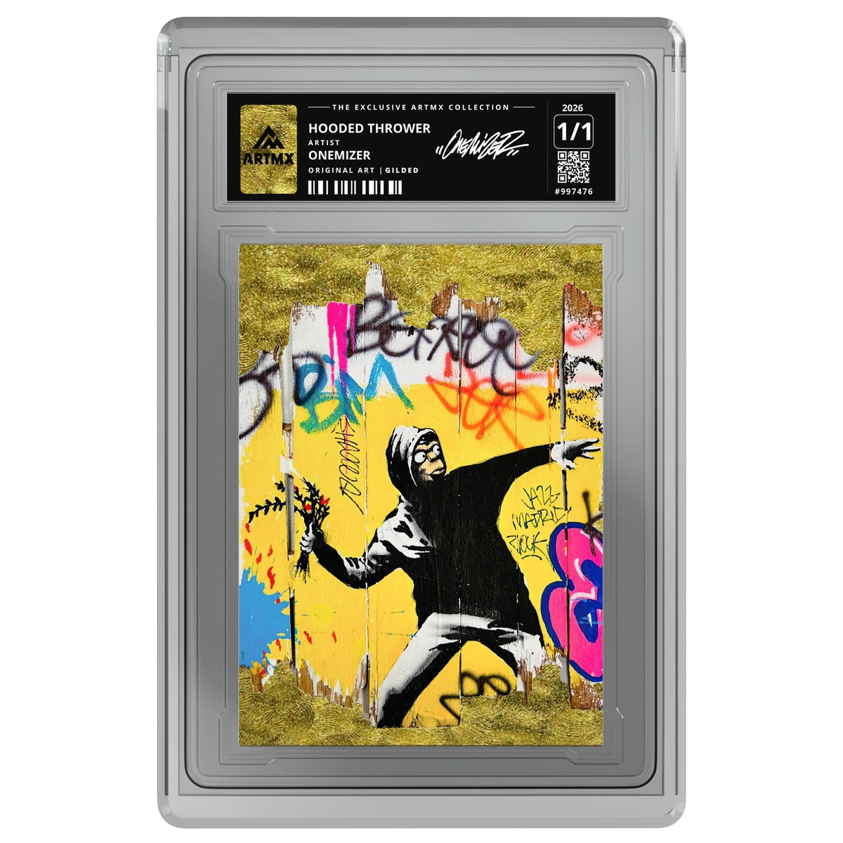 HOODED THROWER by Onemizer — Gilded — on white