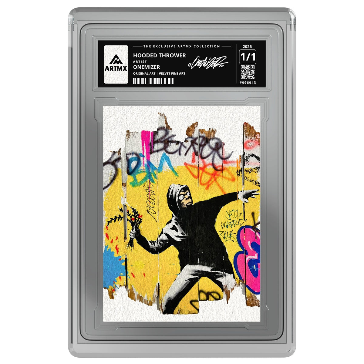 HOODED THROWER by Onemizer — Velvet Fine Art — on white
