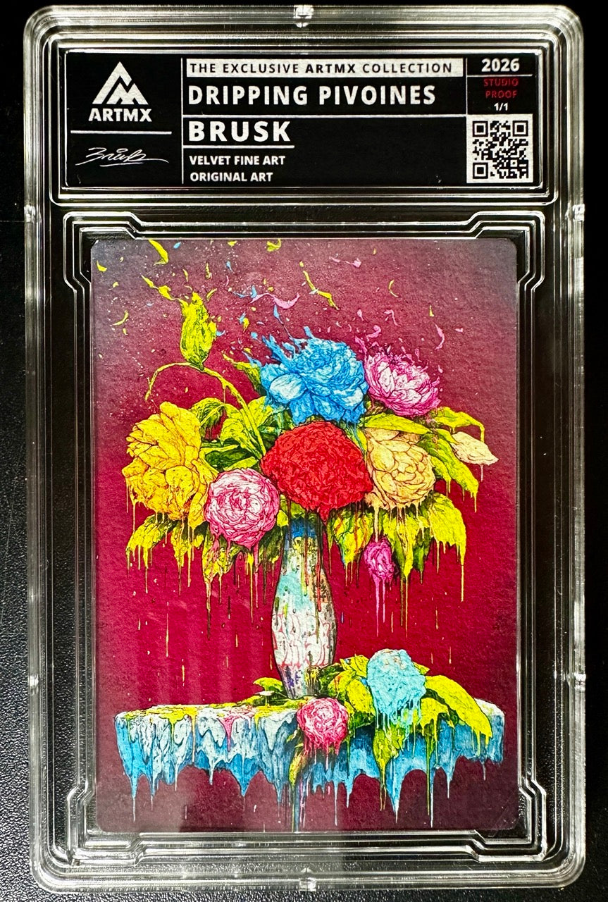 Dripping Pivoines by Brusk (Velvet Fine Art / Studio Proof)