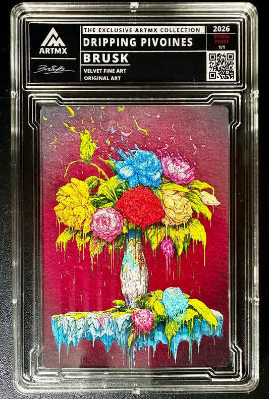 Dripping Pivoines by Brusk (Velvet Fine Art / Studio Proof)