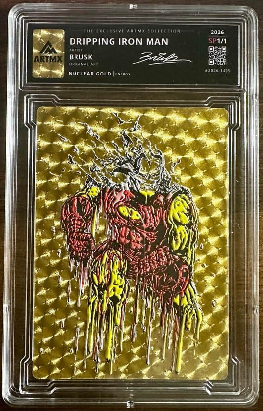 Dripping Iron Man by Brusk (Nuclear Gold / Studio Proof / Unreleased)
