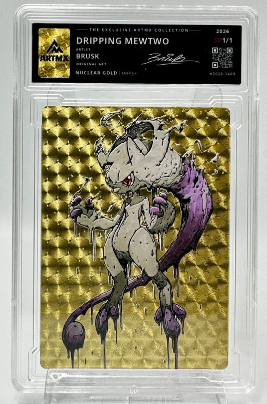 Dripping Mewtwo by Brusk (Nuclear Gold / Studio Proof / Unreleased)