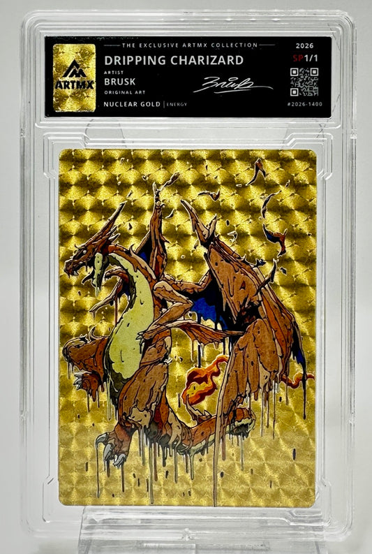 Dripping Charizard by Brusk (Nuclear Gold / Studio Proof / Unreleased)