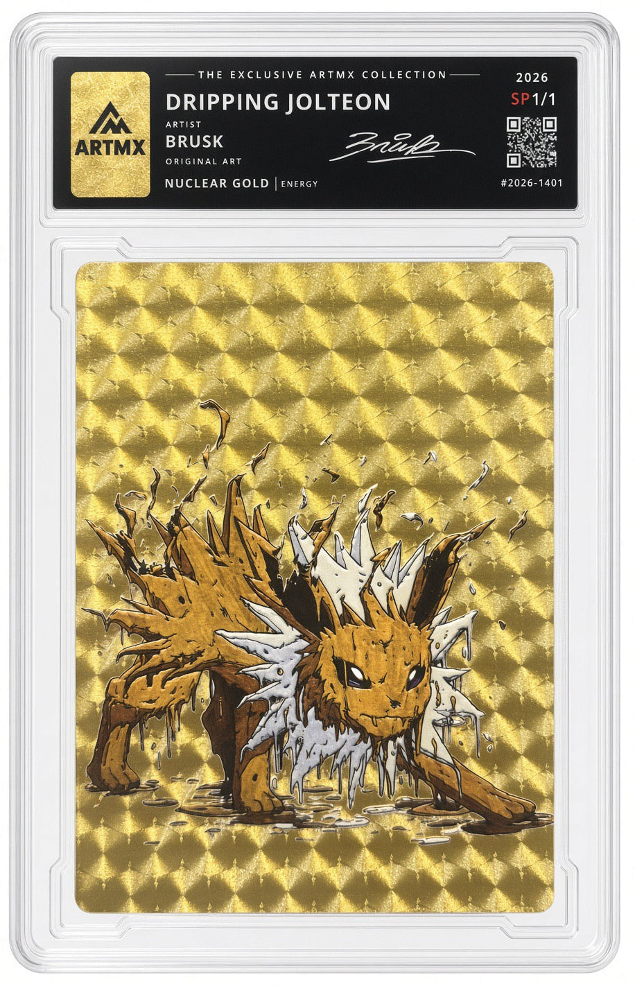 DRIPPING JOLTEON by Brusk (Nuclear Gold / Studio Proof)