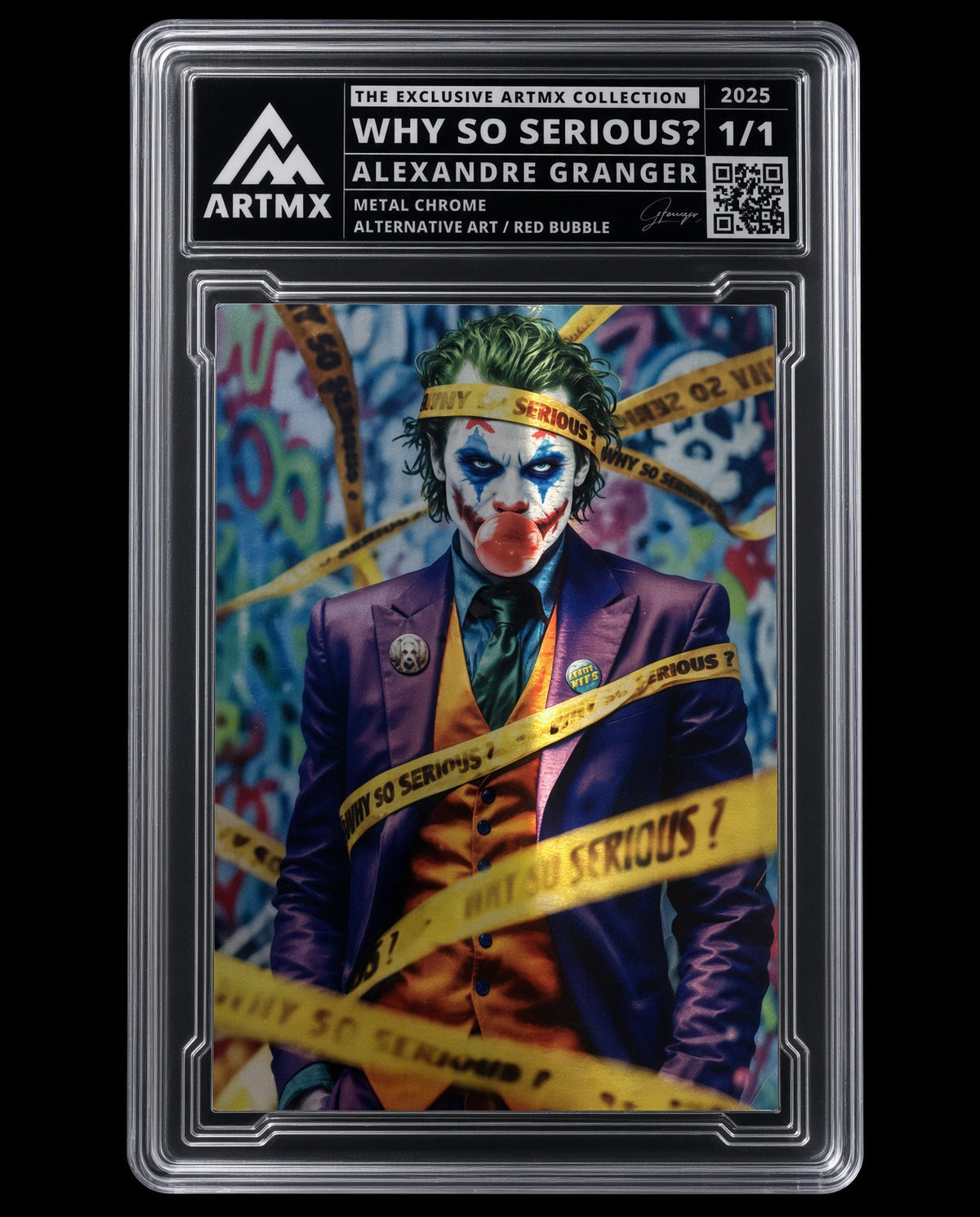 WHY SO SERIOUS? by Alexandre Granger (Metal Chrome / Vaulted) — Red Bubble — Alt. Art
