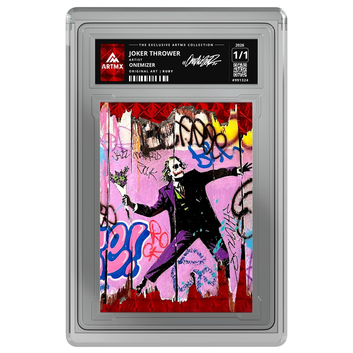 JOKER THROWER by Onemizer — Ruby — on white
