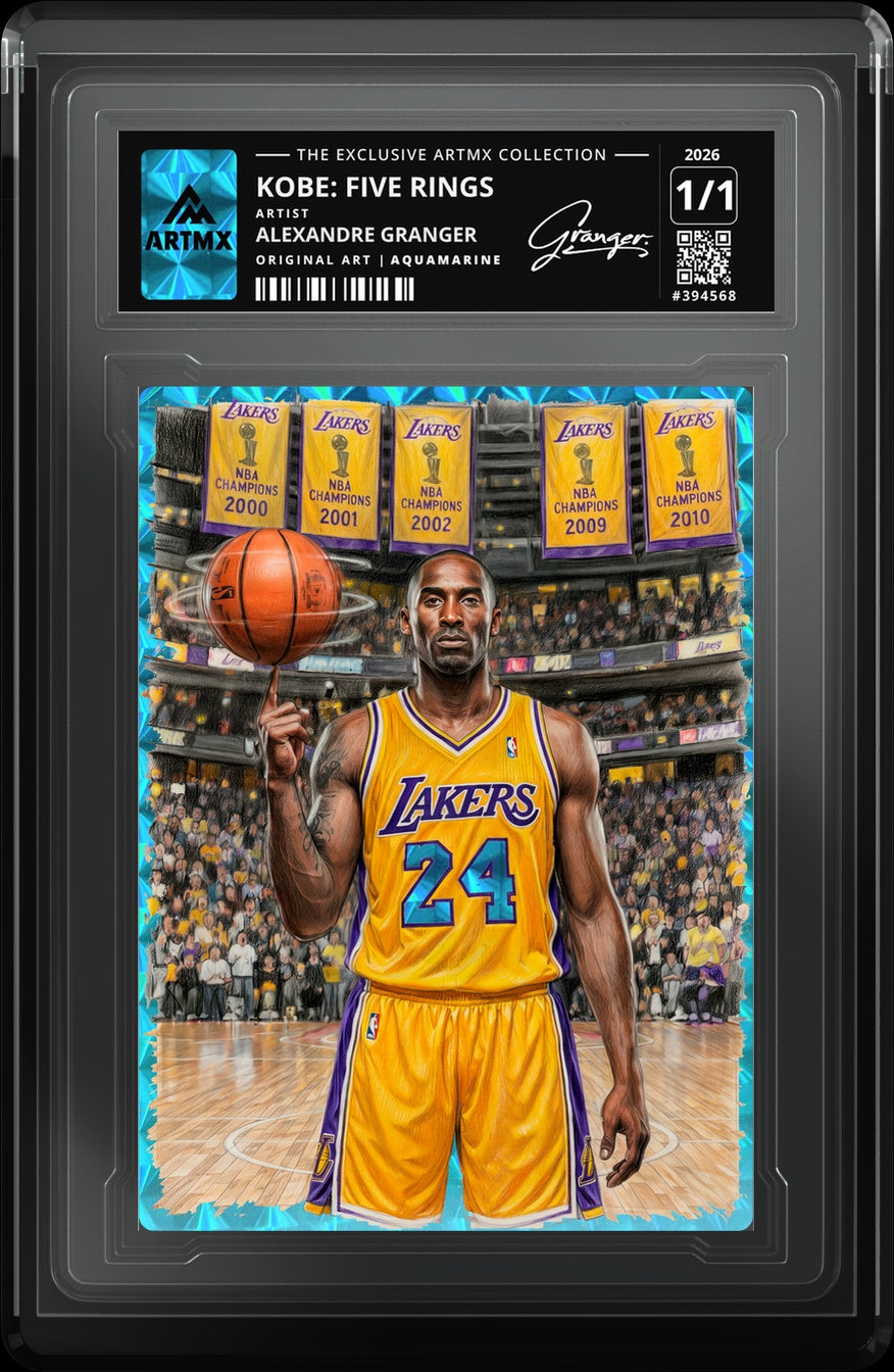 KOBE: FIVE RINGS by Alexandre Granger — Aquamarine — close-up