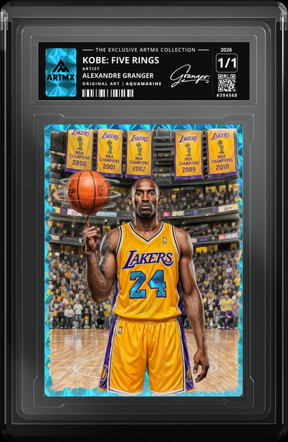 KOBE: FIVE RINGS by Alexandre Granger — Aquamarine — close-up